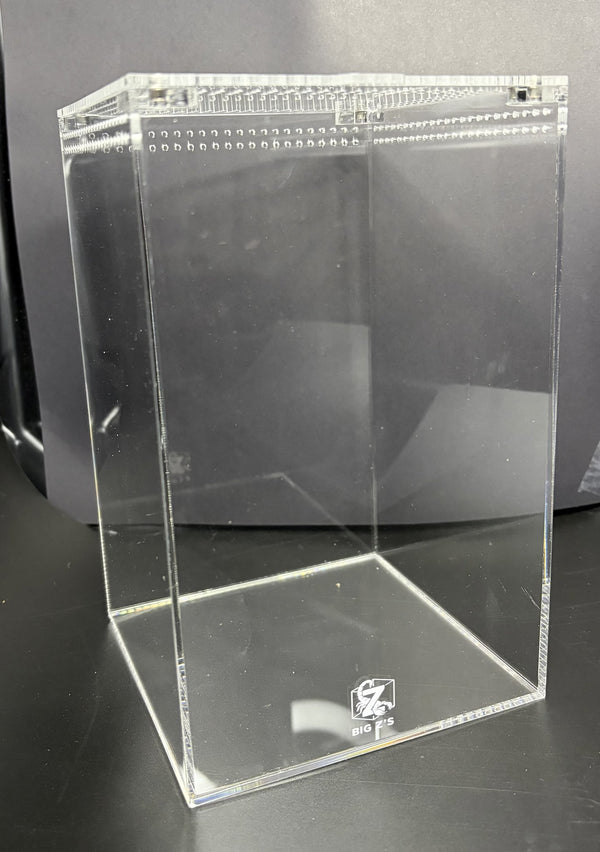Arboreal Acrylic Enclosure, 5 x 5 x 8 in clear acrylic enclosure with ventilated locking lid