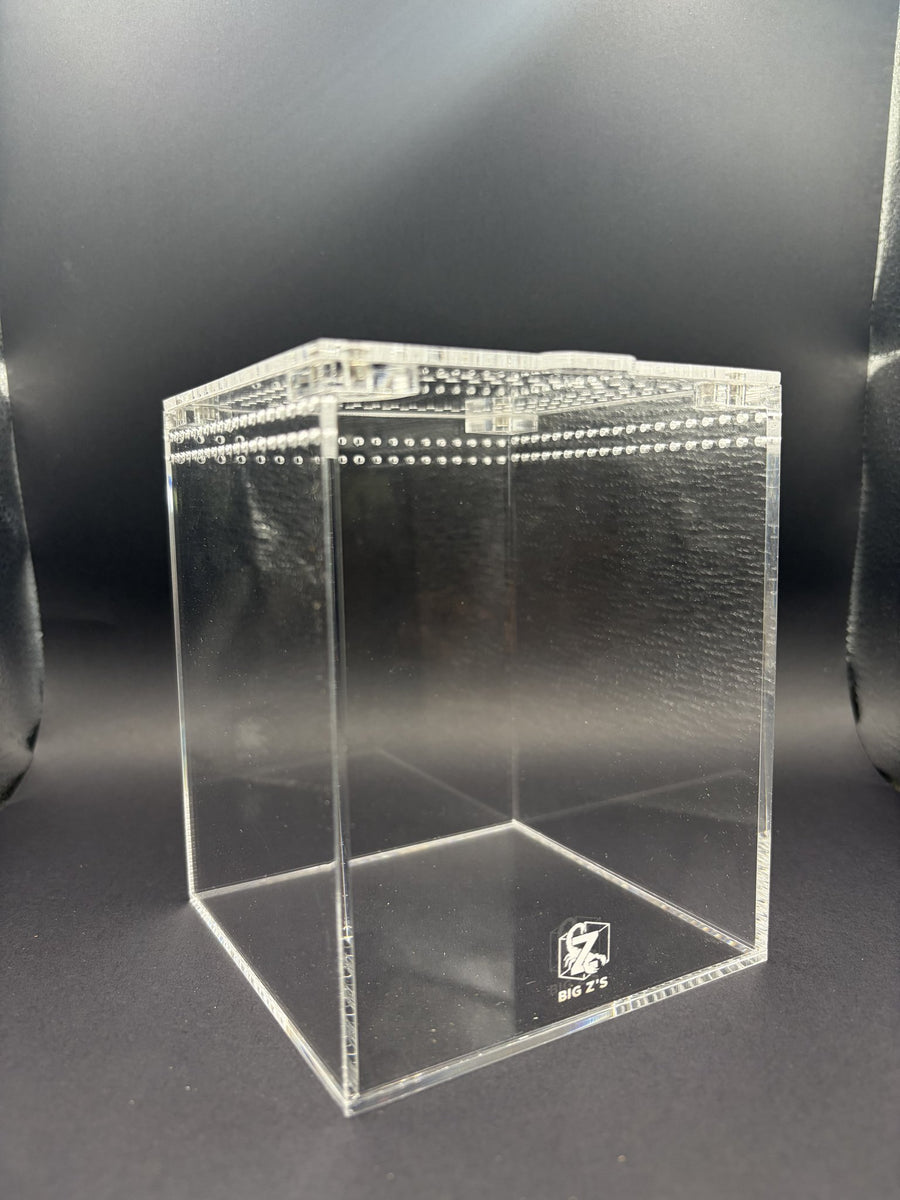 Arboreal Acrylic Enclosure, 4 x 4 x 5 in clear acrylic enclosure with ventilated locking lid