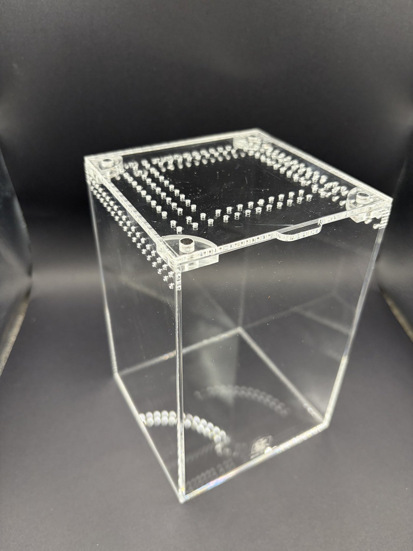 Arboreal Acrylic Enclosure, 4 x 4 x 6 in clear acrylic enclosure with ventilated locking lid