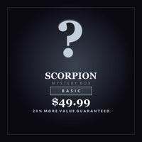 Big Z's Scorpion Mystery Box Basic, $49.99, 20% more value guaranteed