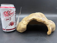Repti Zoo medium hide cave EHR07M, front entrance with soda can for scale