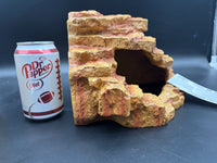 Repti Zoo large 3-in-1 desert corner hide EHR28, angled side showing stepped surface